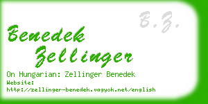 benedek zellinger business card